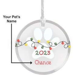 Frisco "Holiday Lights" Round Shaped Personalized Ornament -Frisco 582638 PT4. AC SS1800 V1697131932