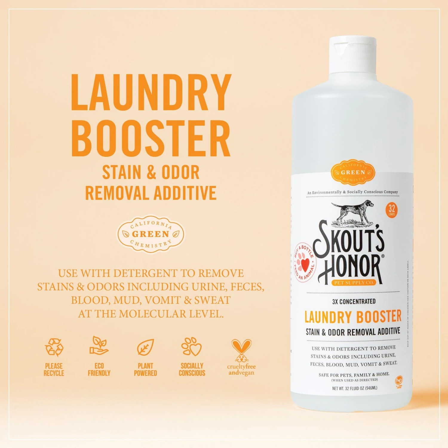 Skout's Honor Laundry Booster Stain & Odor Removal Additive, 32-oz Bottle & Frisco Washable Female Diaper 4 Skout's Honor Laundry Booster Stain & Odor Removal Additive, 32-oz Bottle & Frisco Washable Female Diaper - Image 4