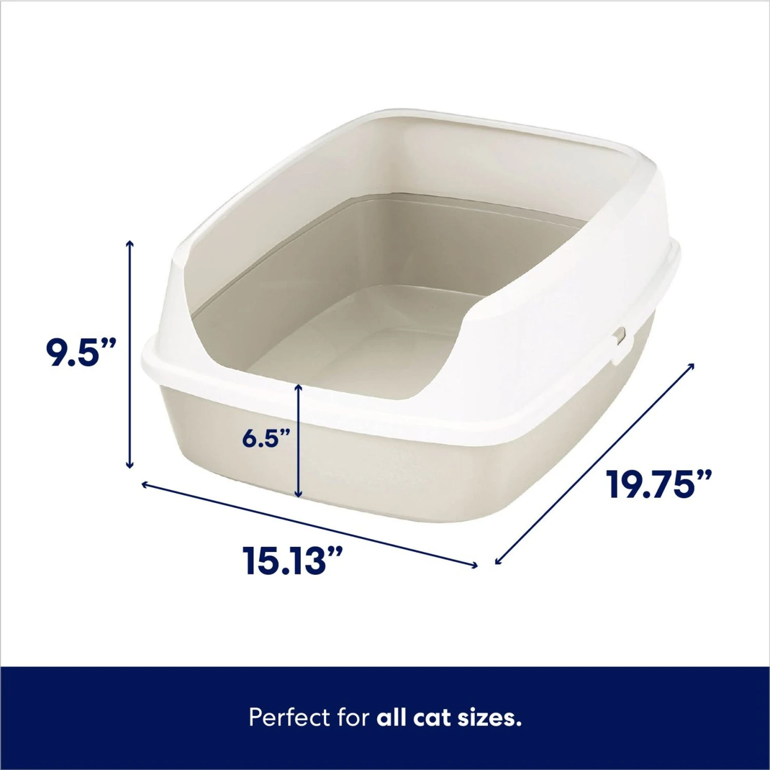 Frisco Open Top Cat Litter Box With Rim, Large & Frisco Plastic Litter Scooper With Caddy 3 Frisco Open Top Cat Litter Box With Rim, Large & Frisco Plastic Litter Scooper With Caddy - Image 3