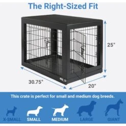 Frisco Double Door Furniture Style Dog Crate, Black & Frisco Swirl Dog Crate Mat 11 Frisco Double Door Furniture Style Dog Crate, Black & Frisco Swirl Dog Crate Mat -Frisco 947710 PT2. AC SS1800 V1693920105