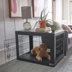 Frisco Double Door Furniture Style Dog Crate, Black & Frisco Swirl Dog Crate Mat 13 Frisco Double Door Furniture Style Dog Crate, Black & Frisco Swirl Dog Crate Mat -Frisco 947710 PT4. AC SS1800 V1693924200