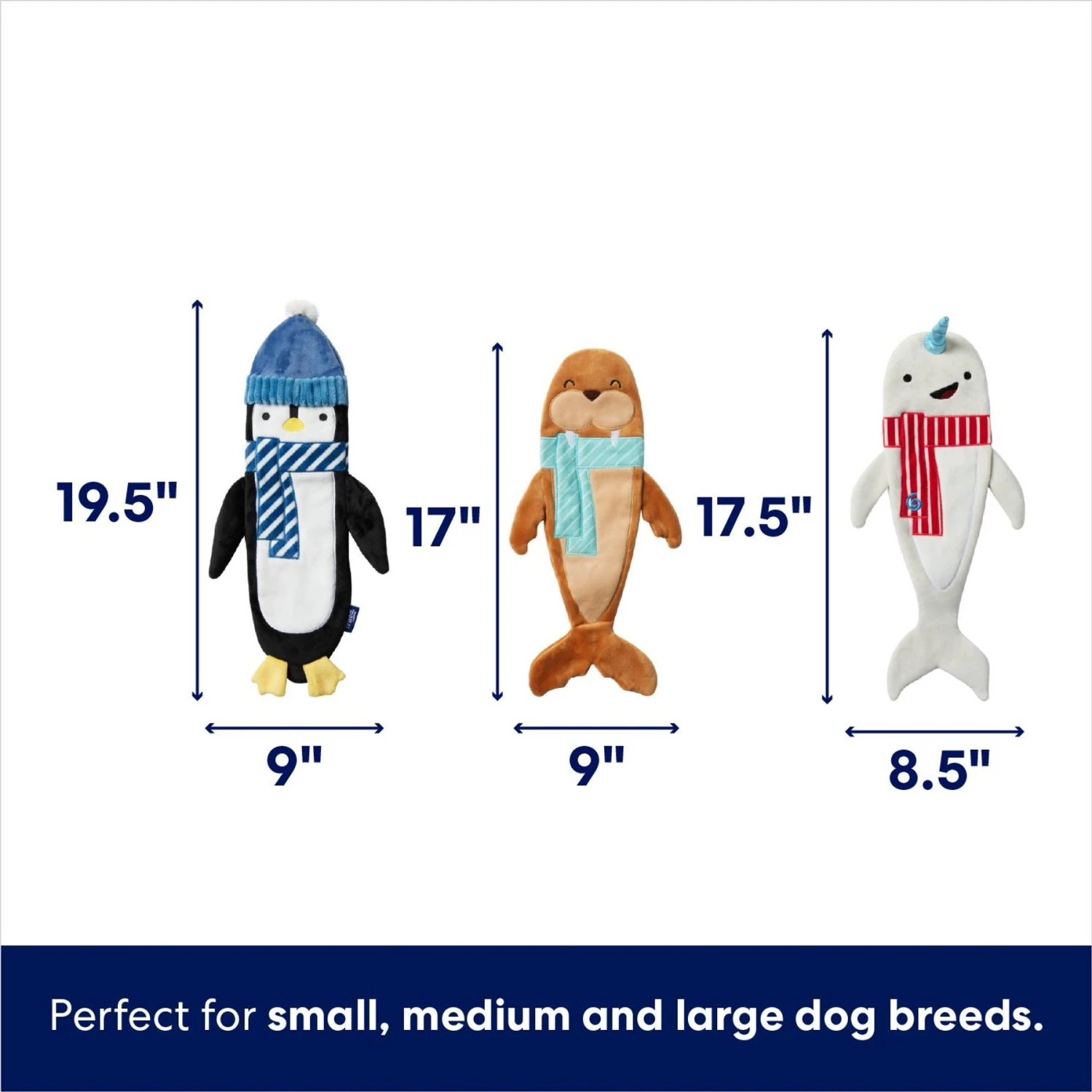 Frisco Holiday Ho Ho Ho Fetch Squeaky Tennis Ball Dog Toy & Frisco Holiday Arctic Friends Stuffing-Free Skinny Plush Squeaky Dog Toy 7 Frisco Holiday Ho Ho Ho Fetch Squeaky Tennis Ball Dog Toy & Frisco Holiday Arctic Friends Stuffing-Free Skinny Plush Squeaky Dog Toy - Image 7